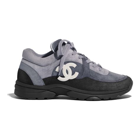 chanel suede calfskin cc black sneakers|chanel skater sneaker.